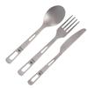 Camping Knife Fork Spoon Set Ti Tableware Reusable Outdoor Flatware for Backpacking Camping
