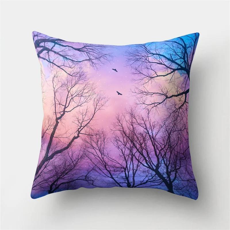 Office Living Room Home Pillowcase Night Moonlight Scenery Pillowcase Car Ornaments
