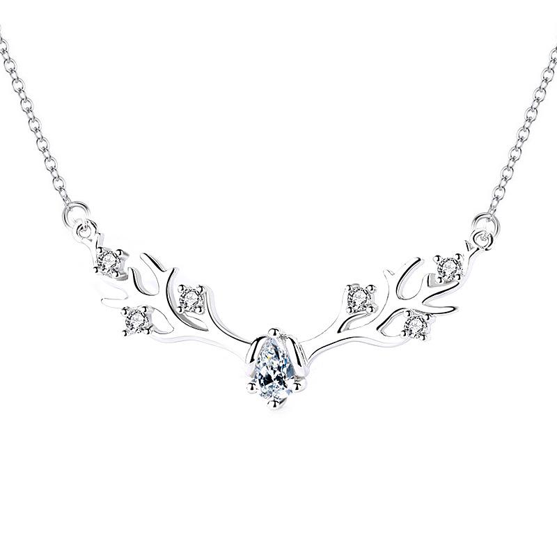 One Deer Has You, Elk Horn Necklace, Women's Clavicle Chain, Korean Version, Simple Personality, Trendy Style