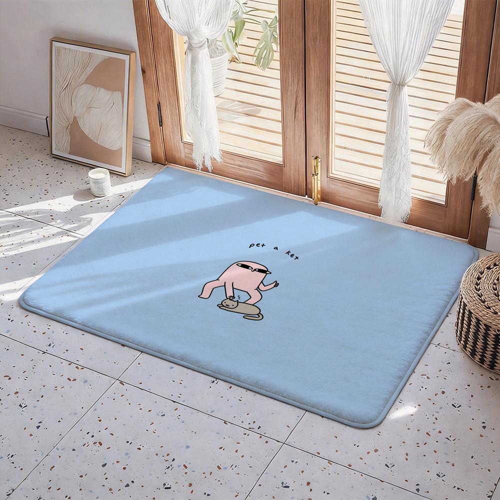 Character K Ketnipz Floor Mat Eco Flannel Doormat Non Slip Odorless Indoor Floor Rug Soft Short Plush Home Mat