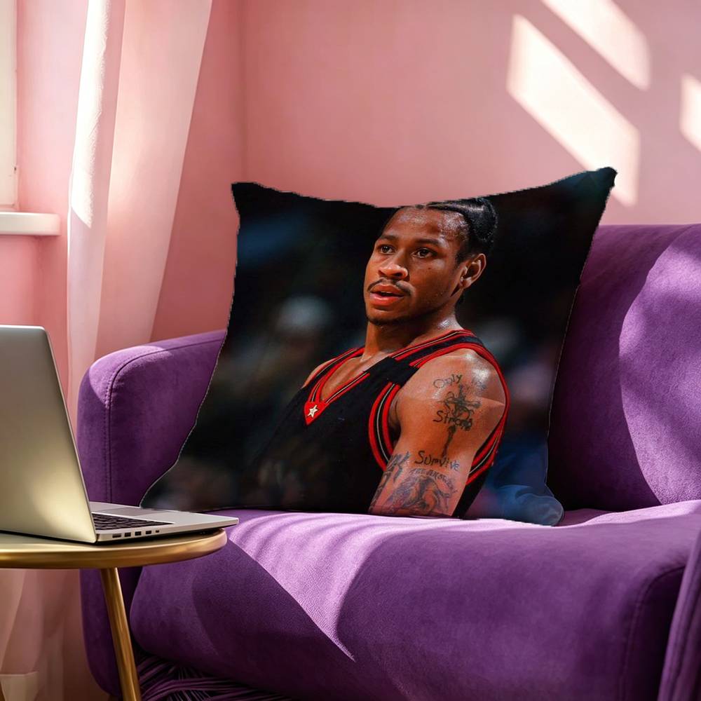 Allen Iverson Square DoubleSided printed Pillow Case Bedroom Bedside Pillow Sofa Cushion Cover