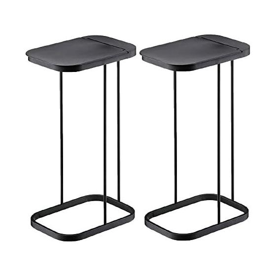 Yamazaki Jitsugyo Trash Can Sorting Garbage Bag Holder Easy to Take Out Garbage Bags Luce (Color 1: Black, Color 2: Black)