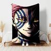 Demon Slayer Akaza printed throw blanket—lightweight,soft,warm;versatile blanket for all seasons—perfect as &air-conditioning throw,nap blanket