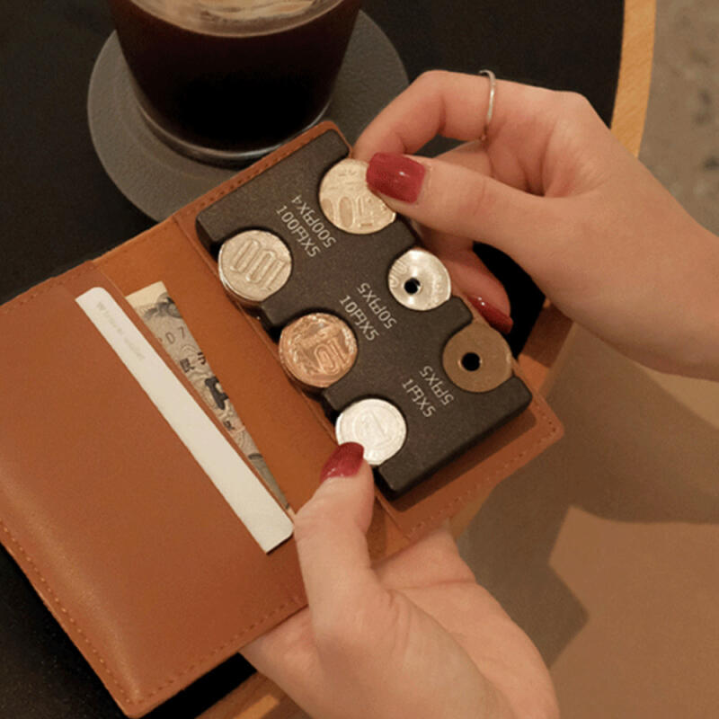 [Leather Wallet] Japanese Coin Banknote Yen