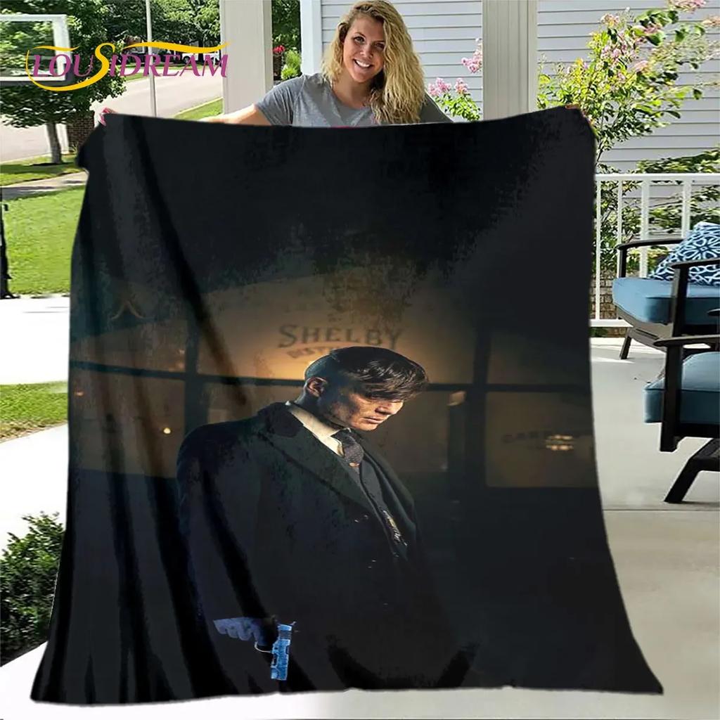 P-Coperta Morbida in Peluche Peaky Blinders Tommy Shelby,Coperta in Flanella Coperta Plaid per Soggiorno Camera da Letto Letto Divano Coperta da Picnic Bambino