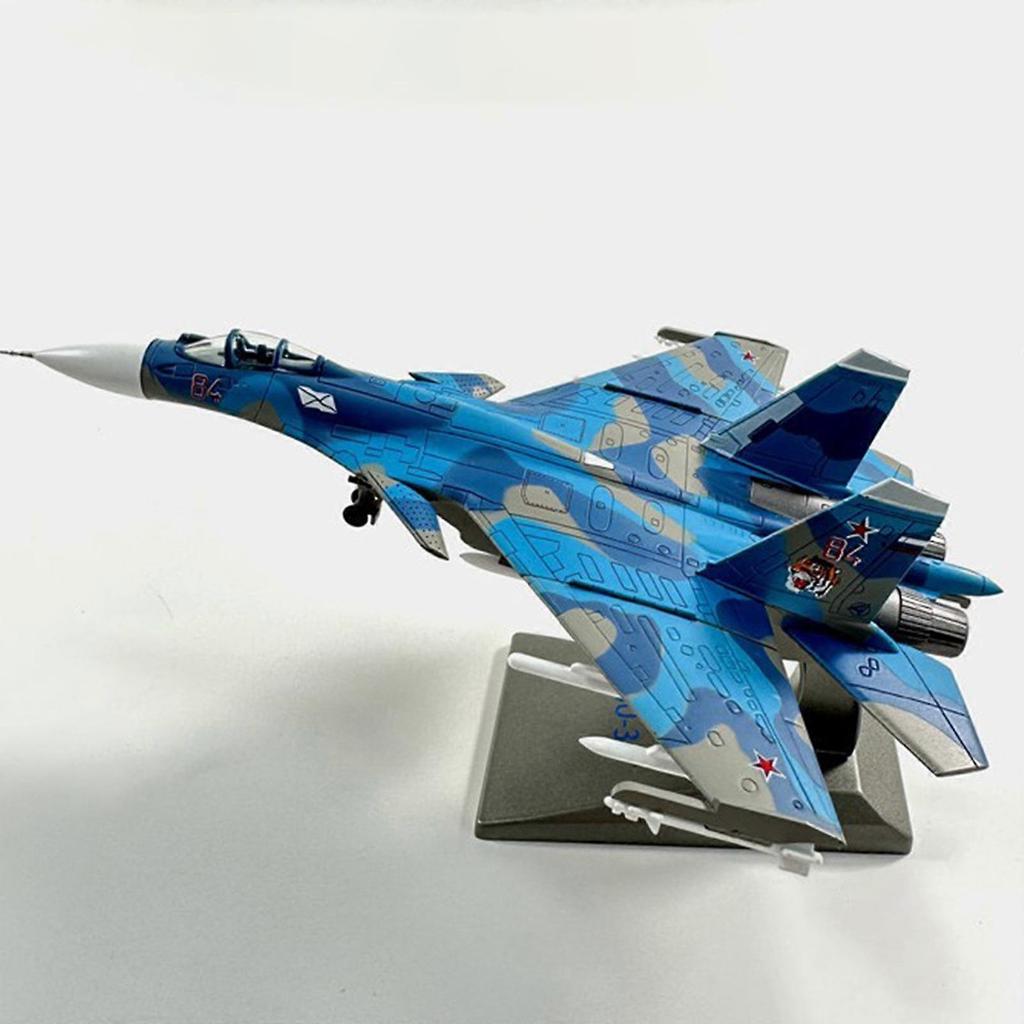 SU-33 Fighter 1/100 Diecast Alloy Aircraft Toy for Gift Boys Shelf Ornament
