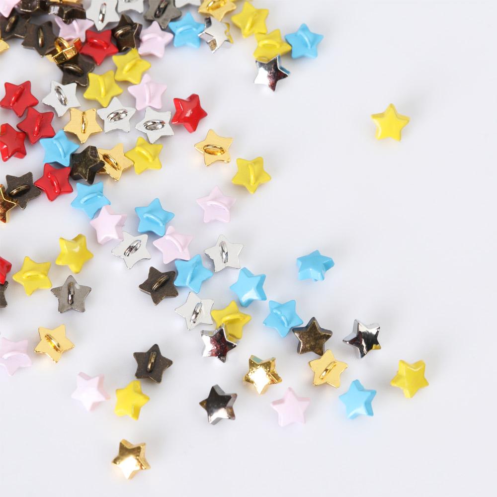 20/40Pcs Mini Metal Button Buckle DIY Doll Clothes Decor Buckle 5mm Star Buckles for Handmade DIY Crafts Sewing Accessories