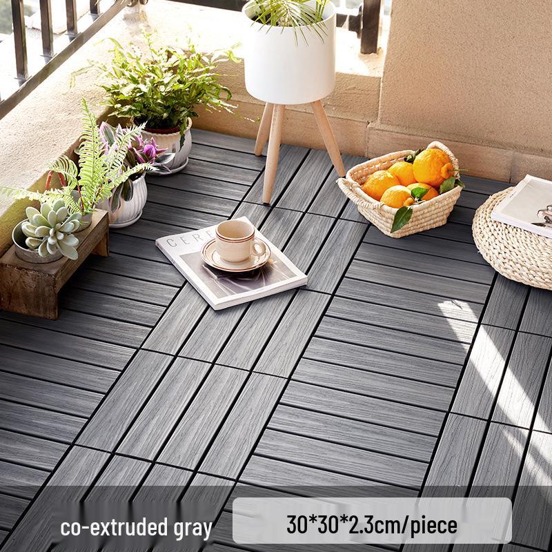 Wasserdichte, wartungsfreie WPC-Terrassendielen für Terrassen, Gärten und Balkone - Selbstverlegend und korrosionsbeständig