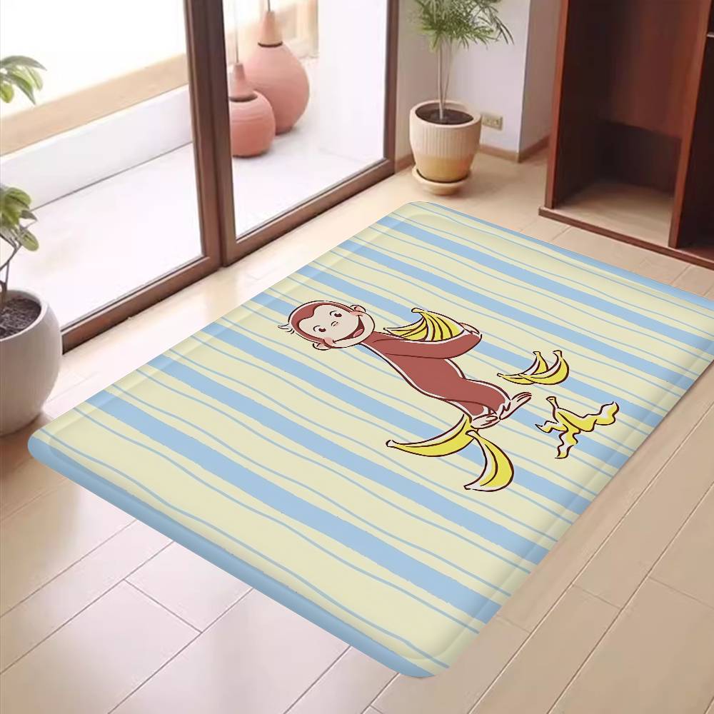 MONKEY CARTOON C-Curious GeorgeS Bath Mat Nordic Style Home Doormat Bathroom-Toilet Mats Bedroom Welcome Doormat