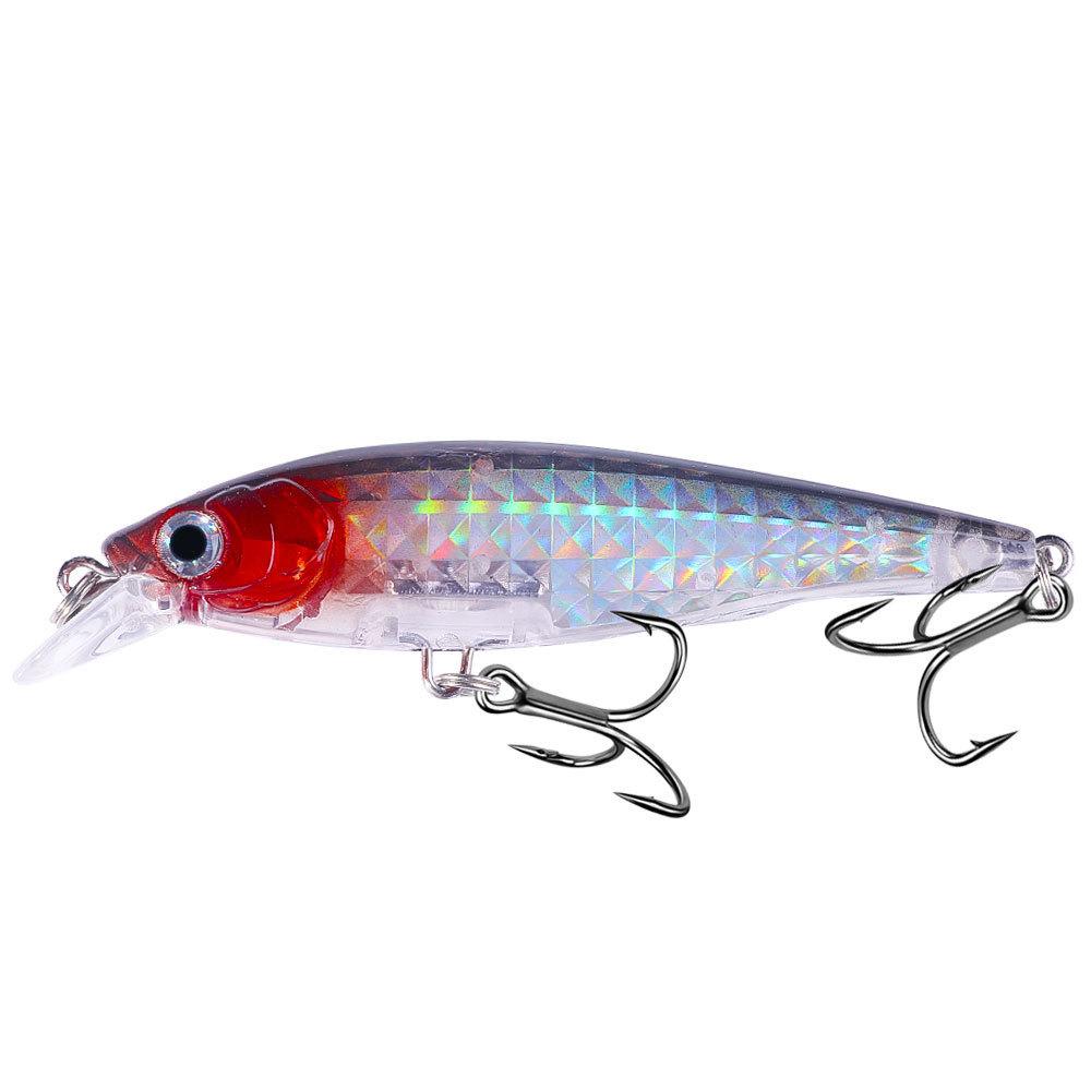 9CM 10G 6No. Hook Minnow Lua Bait Set Floating Water Fake Bait Long Casting Noise Model Wild Fishing Freshwater Red Tail Special