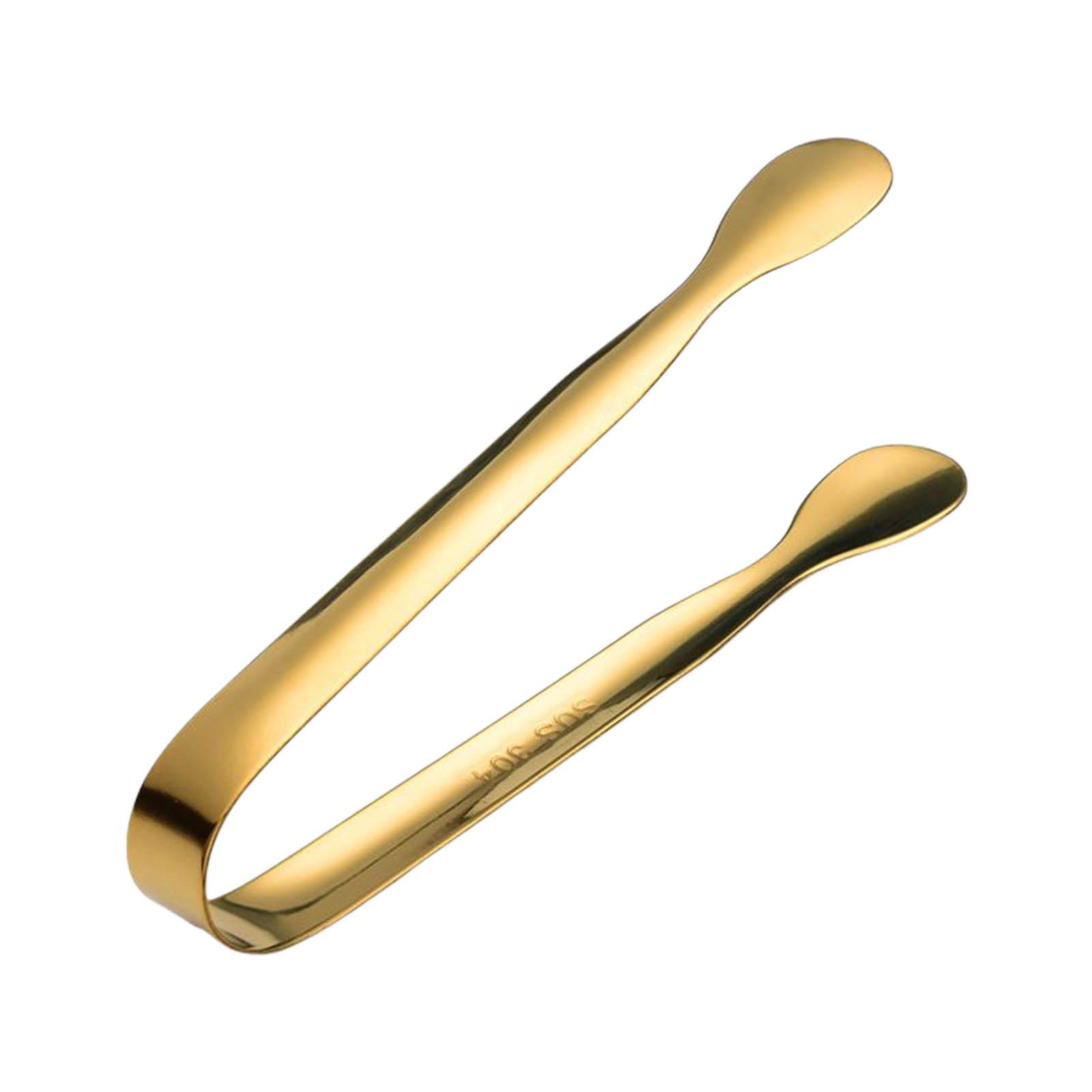 

Stainless Steel Ice Cube Sugar Tongs Mini Serving Tongs For Salad Ice Non-Stick Bread Meat Fruit Clamp Kitchen Clip Tools золотой