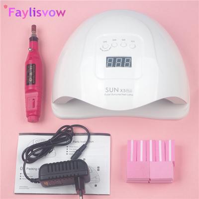 Faylisvow Lampada per unghie UV LED e trapano elettrico per lucidare la macchina per la rimozione del gel Set per manicure per unghie Strumenti di bellezza