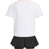 Children Aged 3 7 Years Old Adidas Skirt Set SportswearTrack White/Black JM3455