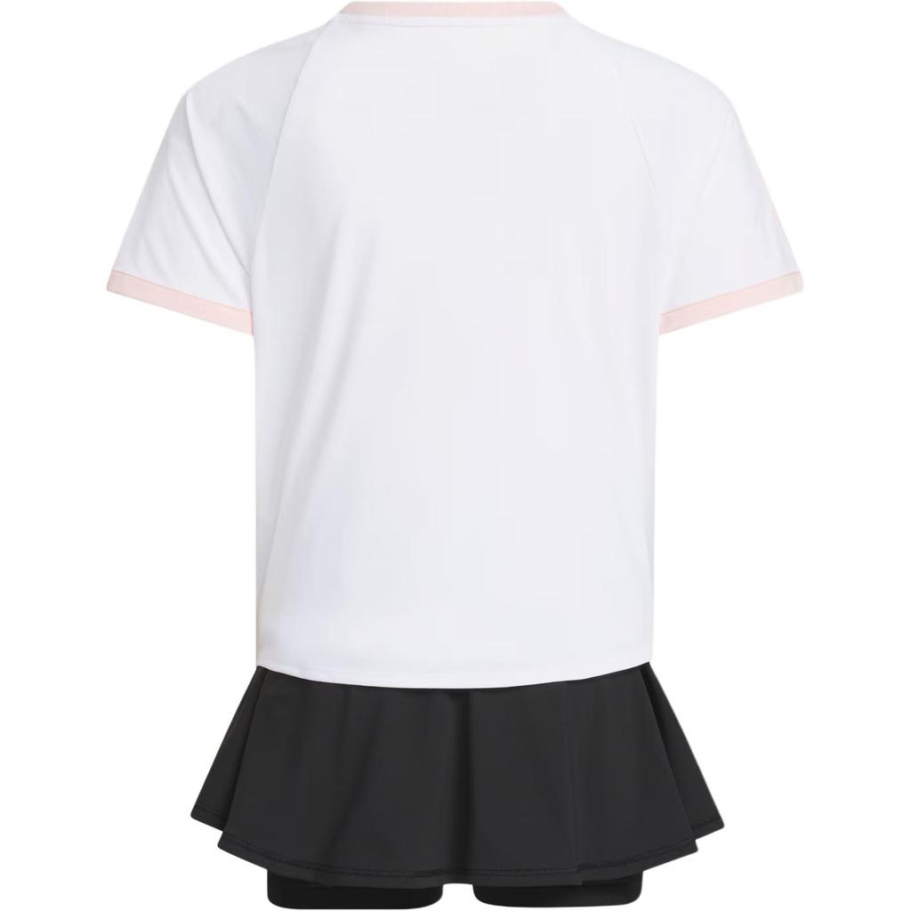 Children Aged 3 7 Years Old Adidas Skirt Set SportswearTrack White/Black JM3455