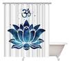 Lotus Shower Curtain BlackWhite Flower Magic Elegant Floral On Black Background Modern Simple Unique Art Women Bathroom Curtain