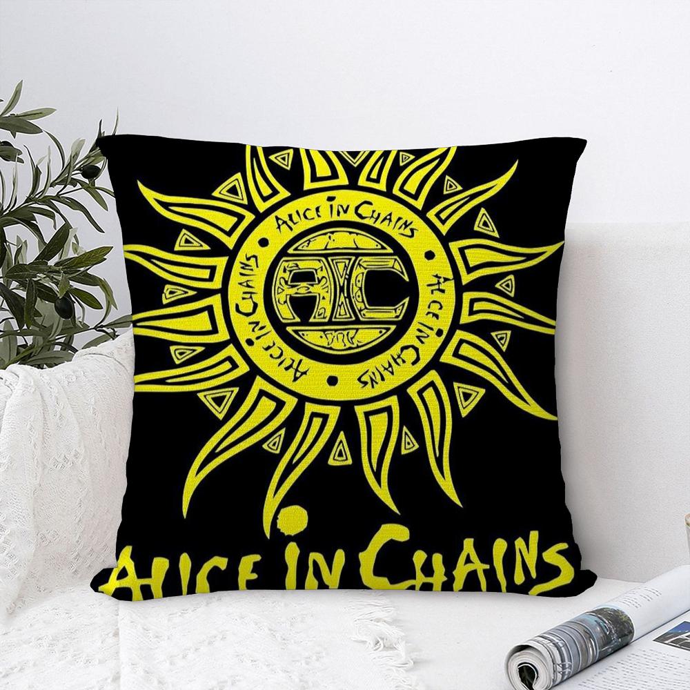 Musik A-Alice In C-Chains Kissenbezug Plüschstoff Weicher Kissenbezug Beidseitiger Druck Sofakissenbezug Zierkissenbezug