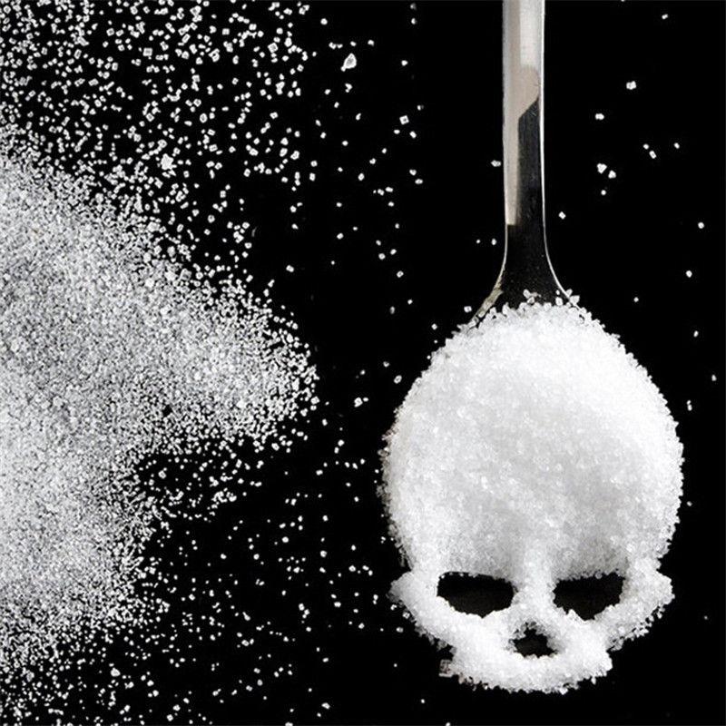 New Skull Spoon Creative Skull Spoon Reduce Sugar Salt Spoon Stainless Dessert Ice Cream Spoon