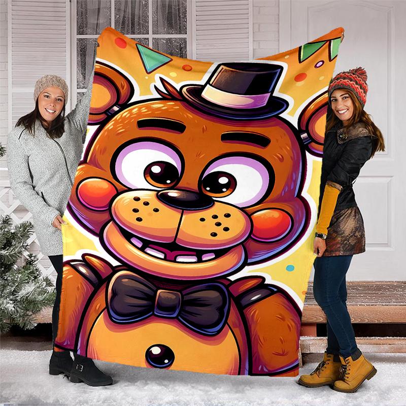Five Nights At Freddy's Theme Printed Blanket - Perfect for Couch, Bed, Travel & Outdoor Use | Machine Washable, Cozy & Durable.