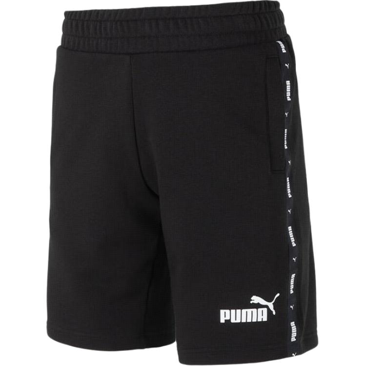 Puma Letter Print Side Logo Design Mid Waist Casual Shorts Men Shorts Black 675697-01