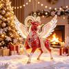 New 2D Flat Goat Hanging Ornament Shining Artificial Rhinestone Goat Pendant Simulation Acrylic Zodiac Goat Souvenir Bag Charms