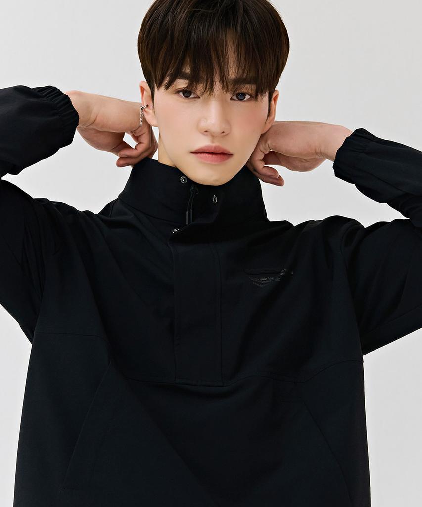 Chasecult Unisex Stretch High-Neck Anorak T-Shirt-Deru5119B03