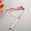Flexible Steel Wire Cat Teaser Wand with Soft Feather Crisp Bell Interactive Play Toy for Indoor Cats Daily Play