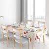 Floral Printed TableclothHome Decor Flower Print Rectangular Plastic Cover for Dining Room Decoration White, Pink, Yellow, Red 1