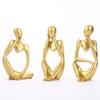 Decorative Abstract Thinker Men Statue Set of 3 Modern Art Showpiece Sculpture (Fantasy, Resin,13CmX6Cm) Decoration Items