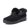 XIHAHA Modische Damen Winterstiefel Schneestiefel Damen Lässig Knöchel Warm Plateau Baumwolle Tanzschuhe zum Hineinschlüpfen Damen Flach Kurze Stiefel