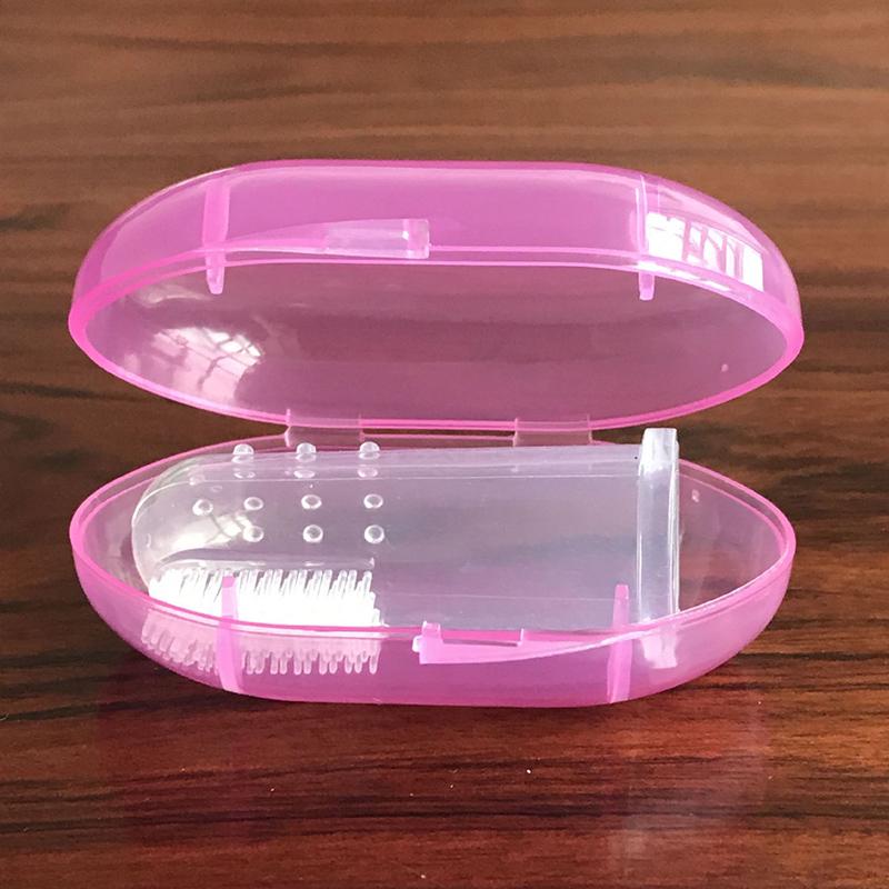 Acquista Spazzolino da denti con scatola per bambini, neonato, morbido  silicone, spazzolino da denti, denti, massaggiatore in gomma