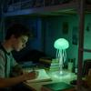 Floating Jellyfish Lamp RGB Gradient Voice Activated Atmosphere Light Jellyfish Cute Desk Lamp For Living Room Bedroom