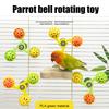 2 Peças Brinquedos Giratórios de Chocalho para Papagaios Bola de Chocalho Interativa Roda Brinquedo para Periquitos Brinquedos para Gaiola de Pássaros para Periquitos Conures Calopsitas Enriquecimento Mastigação Exercício