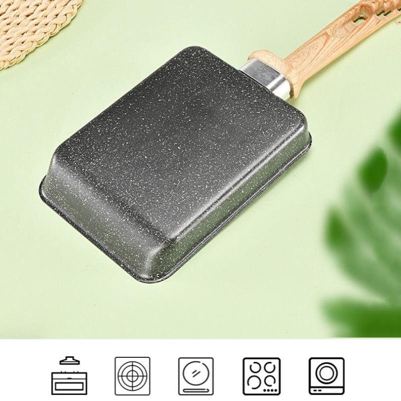 Japanese Omelette Egg Pan Nonstick Tamagoyaki Pan Rectangular Egg Roll Pan with Detachable Anti Scalding Handle for All Stove