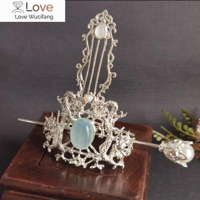 Αντίκες στολίδια μαλλιών Αρχαία κοστούμια κεφαλής Κινεζική στέμμα μαλλιών δράκου