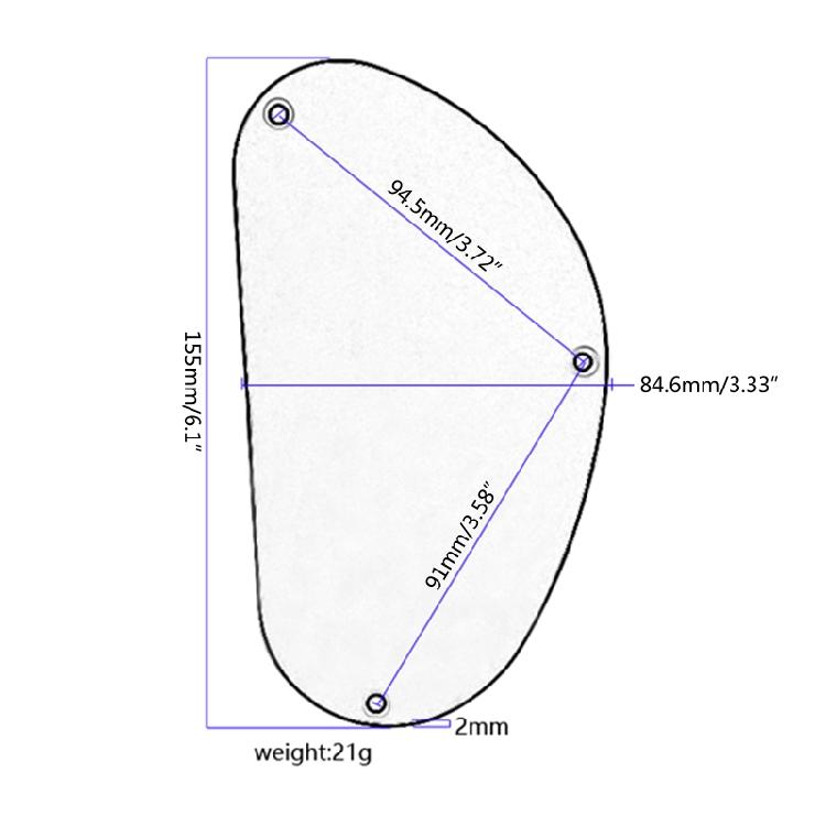 Electric Guitar Pickguard Parts Bass Cavity Covers Back Plate for Bass Playing