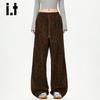 CHOCOOLATEit Leopard Print Loose Straight Leg Pants
