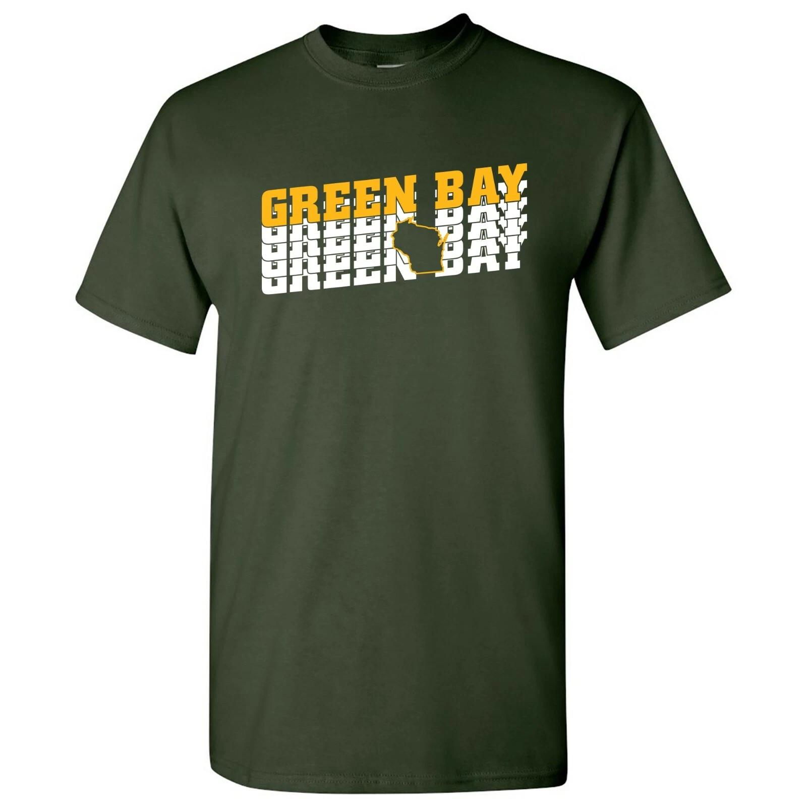 Green Bay Retro Repeat - Sports Team City Pride Tailgating T Shirt - Forest 3XL