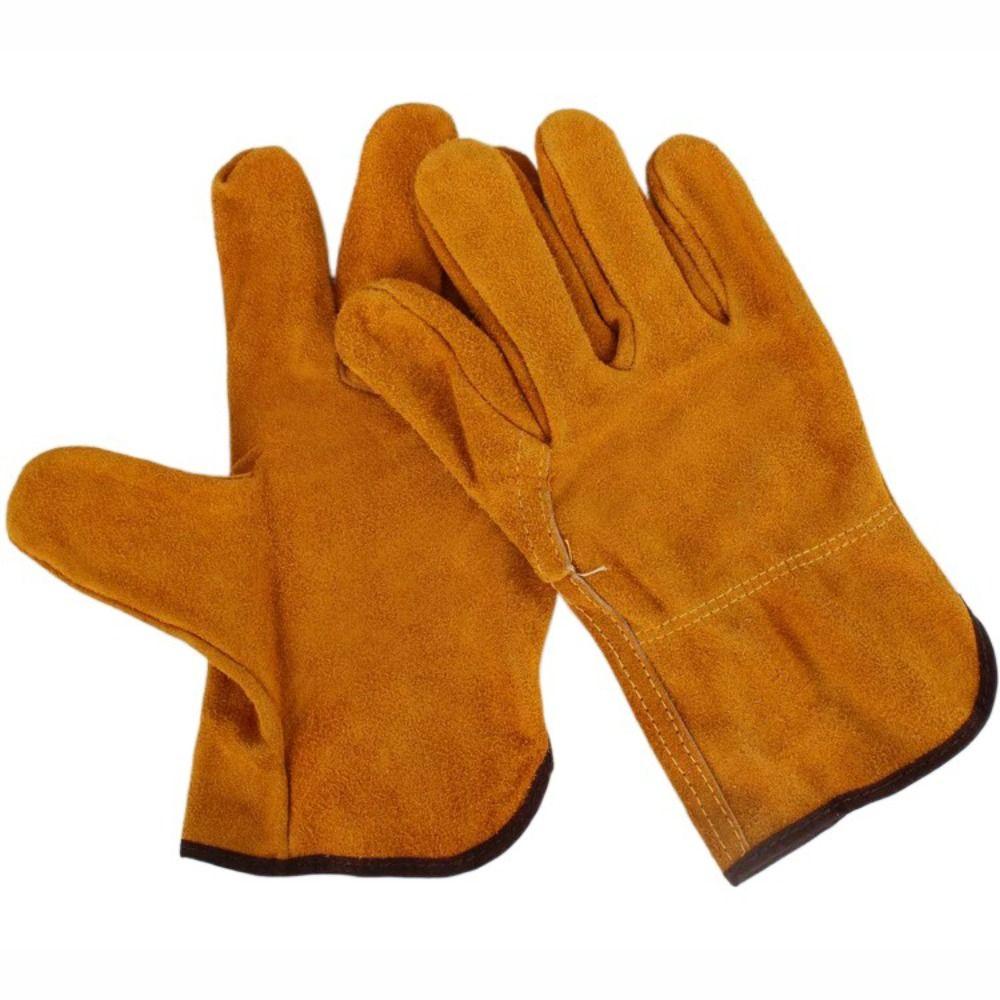 Cowhide Labor Gloves Soft Mechanic Glove New Security Protection  Hunting