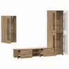 TV Cabinet Set with Doors FLORIN 3 pcs Artisan Oak Wood Based Material