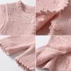Spring and Autumn Infant Cotton Princess Baby Top Dress Sweater Coat Fashionable All-match Girl Knitted Cardigan