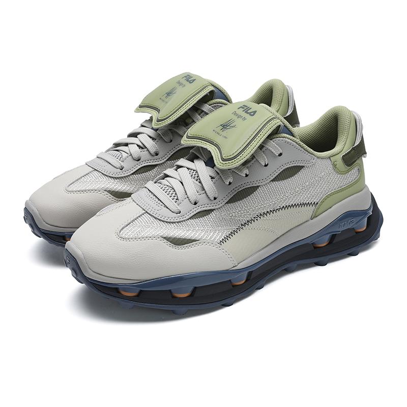 Fila Icona Abrasion Resistant Breathable Low Top Casual Shoes Men's Gray Green F12M533101FCW