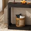 140cm Long, Curved Side Table with Storage, a Two-Tier Storage Table for Behind the Sofa, the Entrance Area, the Hallway and the Foyer. Black