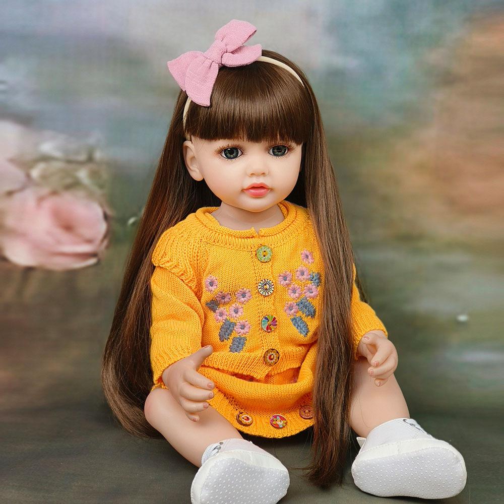 New Reborn Doll 55cm Full Glue Simulation Baby Doll Birthday Gift Girl Toy Doll