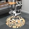 1pc Doggy Office Round Rug, Non-slip, Soft and Durable Office Rug for Interior Decoration, Perfect for Office, Beautiful Decoration Yy260323065