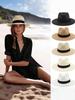 Unisex Wide Brim Straw Hat For Summer Sun Protection Beach Travel