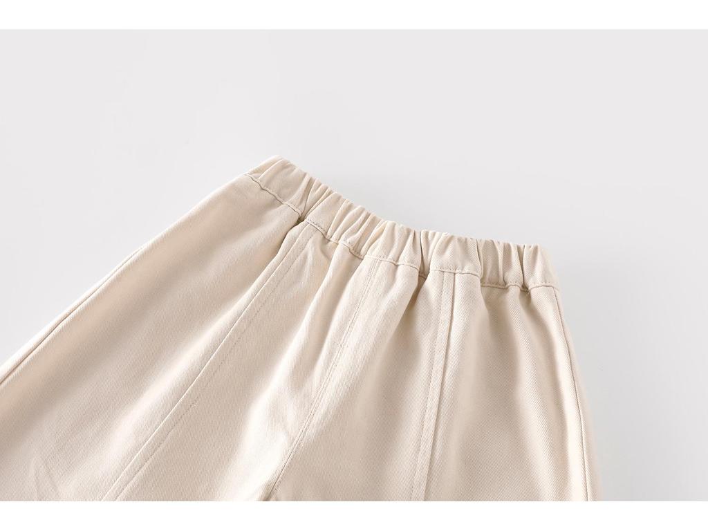 Mädchen Bestickte Spitze Gerade Bein Hose - 2025 Koreanischer Stil Herbst Freizeit Hose