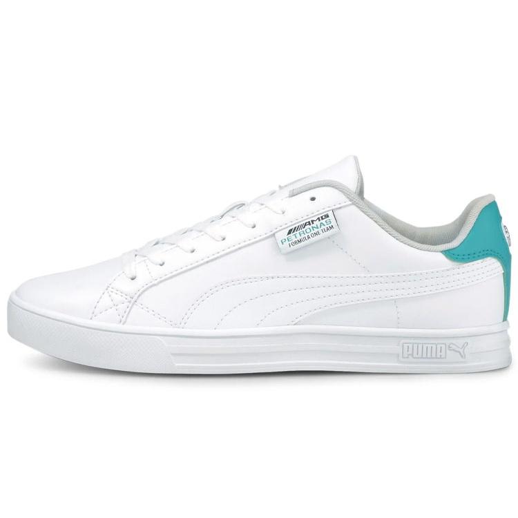 PUMA Mercedes-AMG Petronas F1 x Smash Vulc V3 Low White Spectra Green Men s 306847-01 EU 39