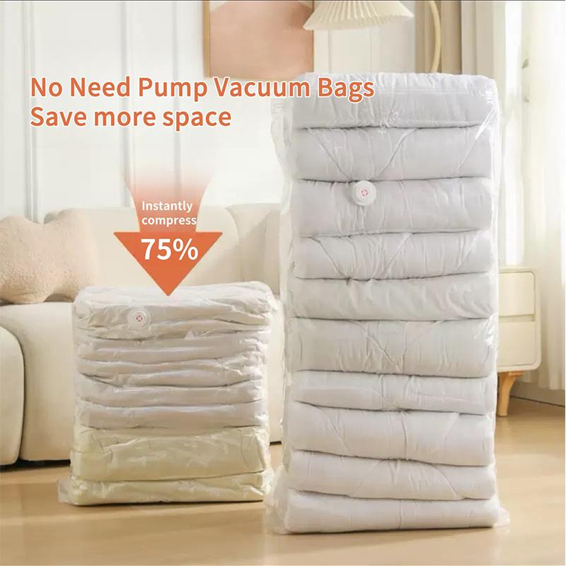 1-5pc Cubic Vacuum Storage Bags Large Plastic Storage Bags for Storing Clothes Quilt Blankets Compression Empty Bag Cover Travel