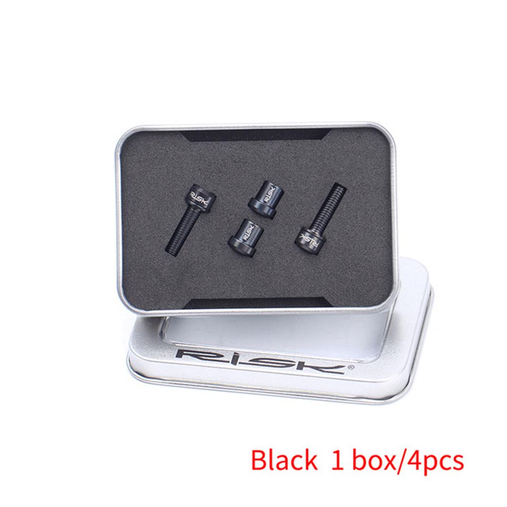 4pcs Carbon Fiber Stem Bolts Titanium Alloy Mountain Road Bike Stem Screw Nut Kits Bicycle Accessories