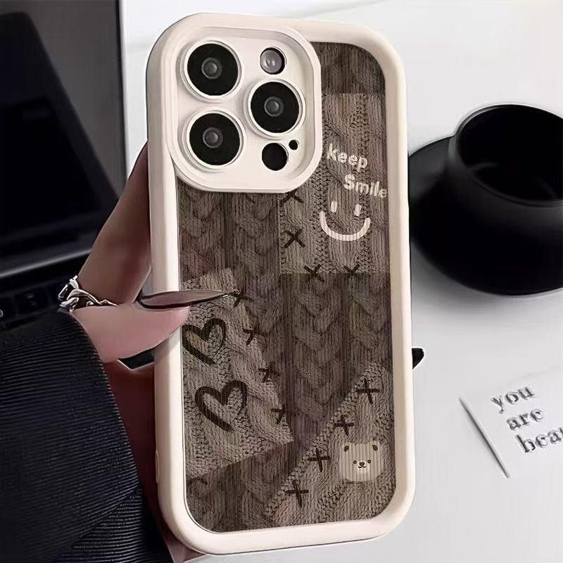 Sweater Little Bear iPhone 17/17ProMax/16/15/14Pro/13/12 Cute Phone Case